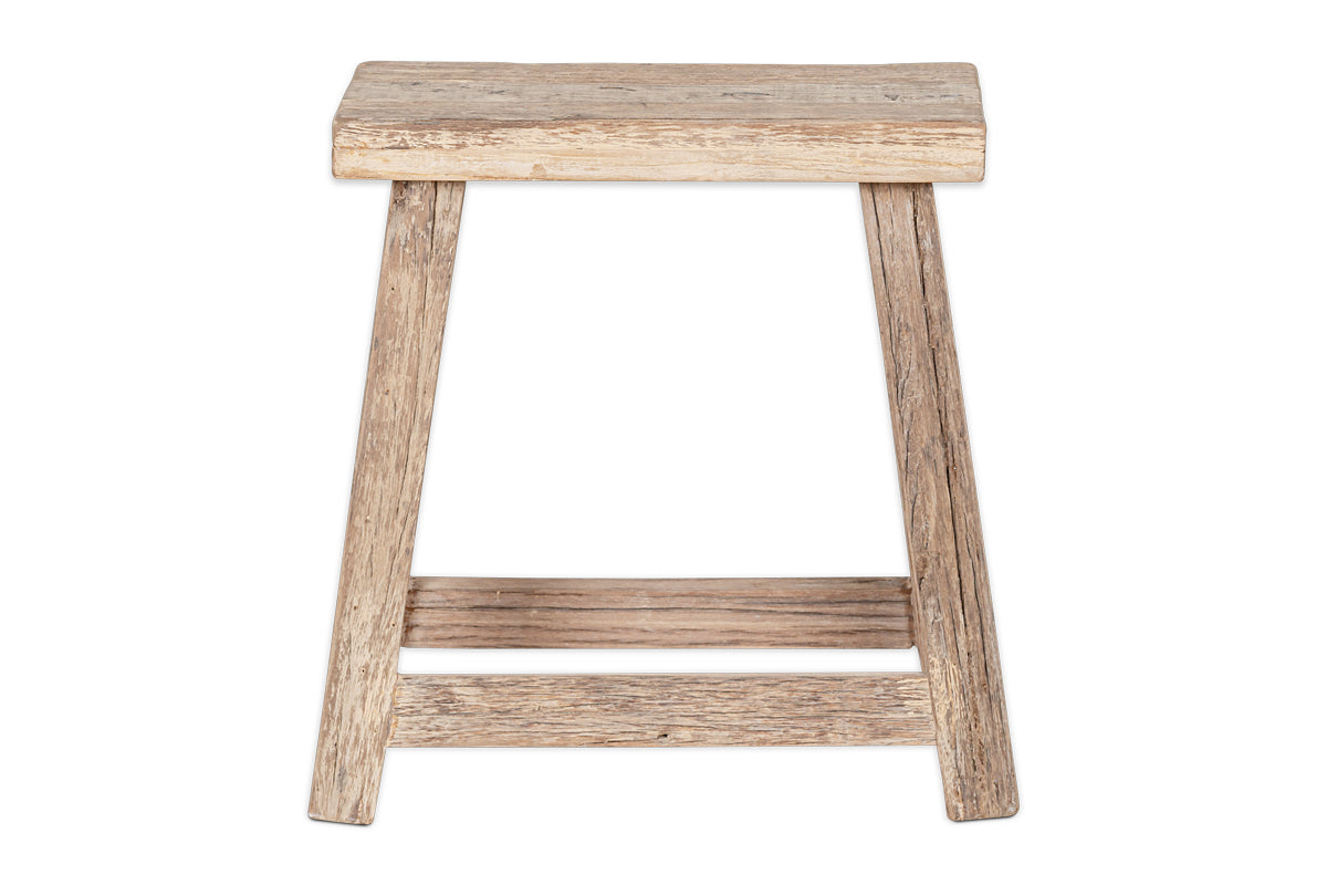 Ibo Reclaimed Wood Low Stool - Natural- nkuku