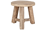 Ibo Reclaimed Wood Round Side Table - Natural- nkuku