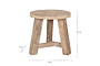 Ibo Reclaimed Wood Round Side Table - Natural- nkuku