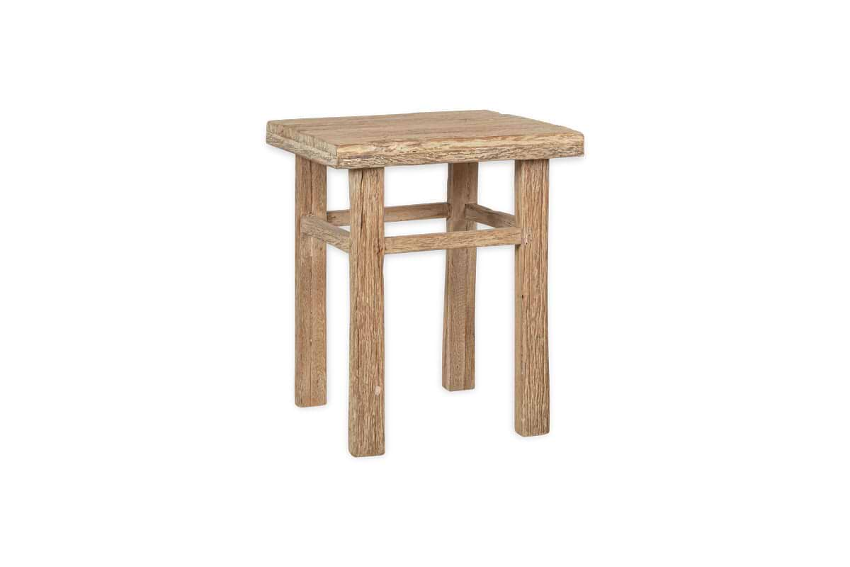 Ibo Reclaimed Wood Side Table - Natural- nkuku