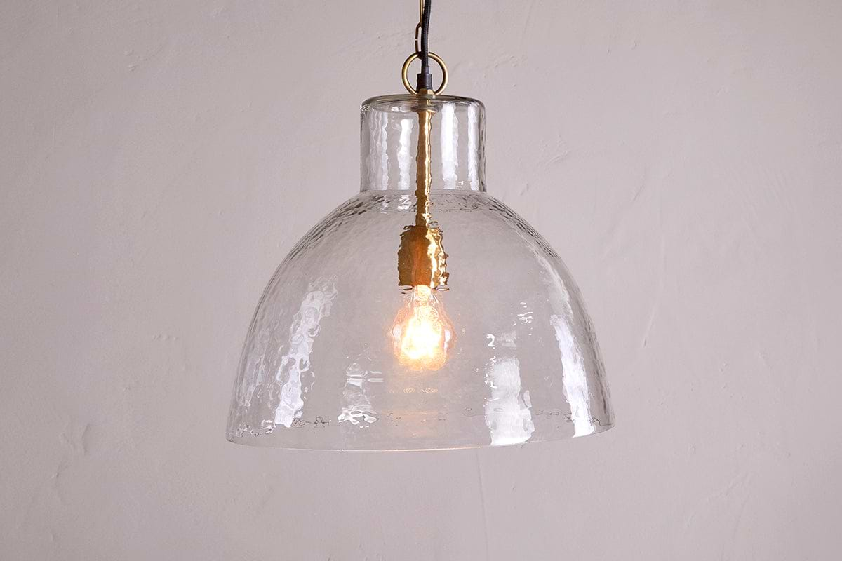 Inayah Recycled Glass Pendant - Clear-nkuku