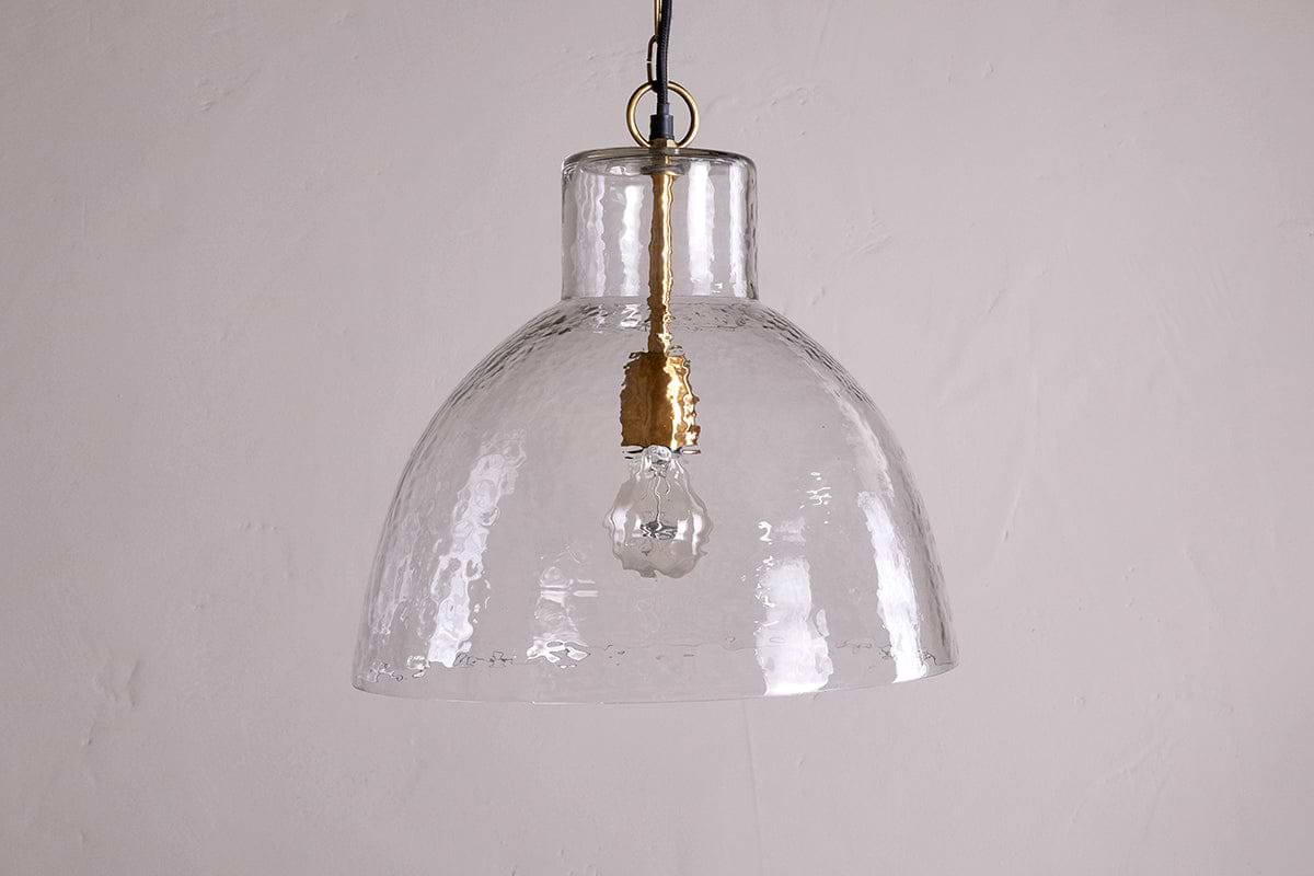 Inayah Recycled Glass Pendant - Clear-nkuku