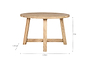 Indali Mango Wood Round Dining Table - Small-nkuku