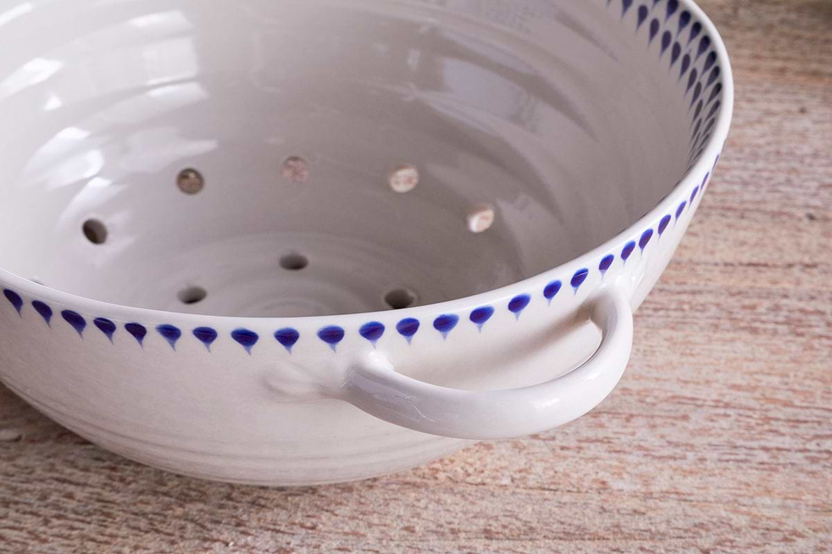 Indigo Drop Colander - Indigo-nkuku