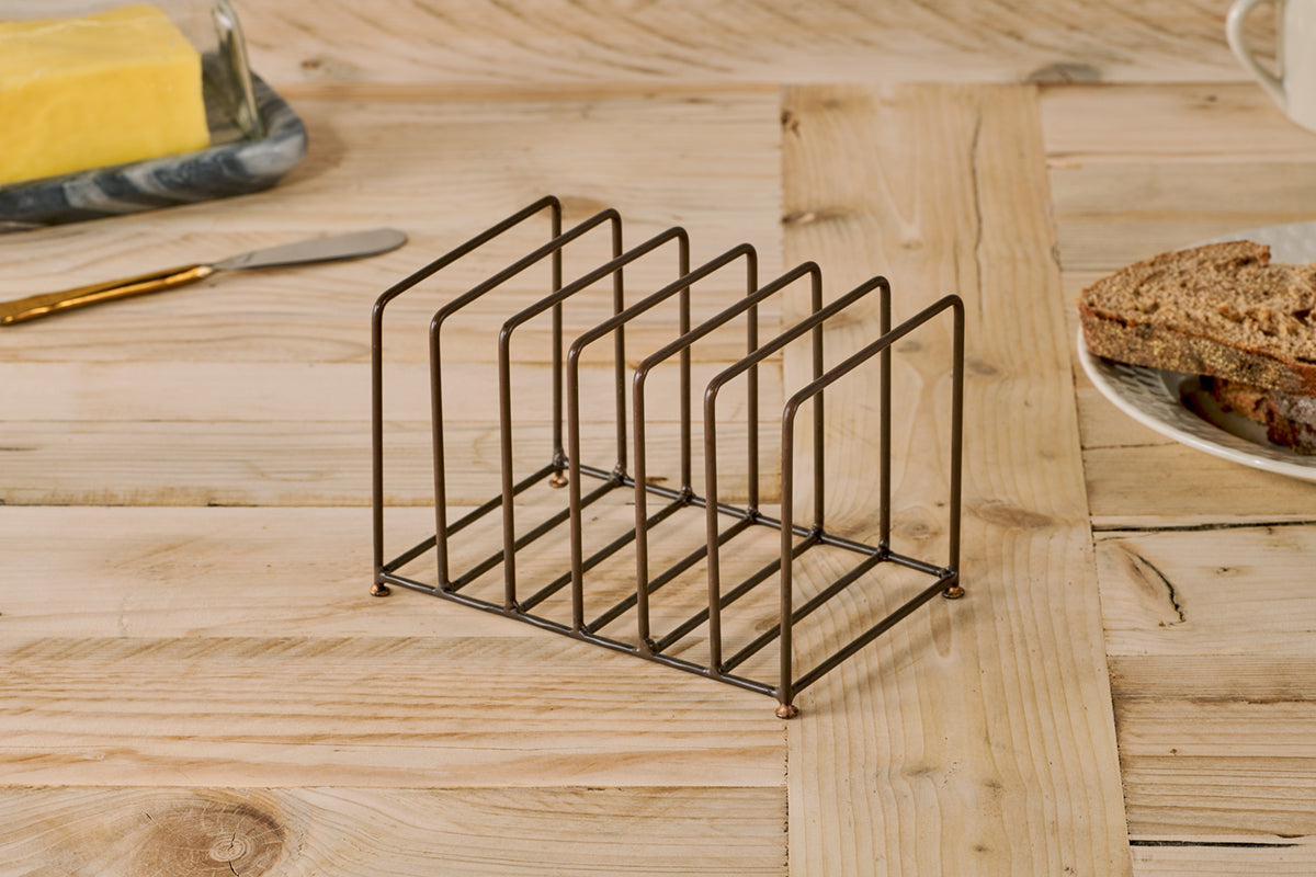 Inkollu Toast Rack - Aged Brass-nkuku