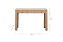 Ira Travertine & Mango Wood Console Table - Natural- nkuku