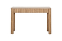 Ira Travertine & Mango Wood Console Table - Natural- nkuku