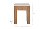 Ira Travertine & Mango Wood Side Table- nkuku