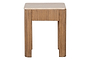 Ira Travertine & Mango Wood Side Table- nkuku