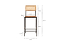 Iswa Leather & Cane Counter Chair - Aged Tan-nkuku