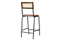 Iswa Leather & Cane Counter Chair - Aged Tan-nkuku