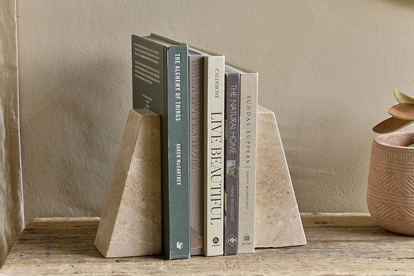 Juda Marble Book Ends - Grey