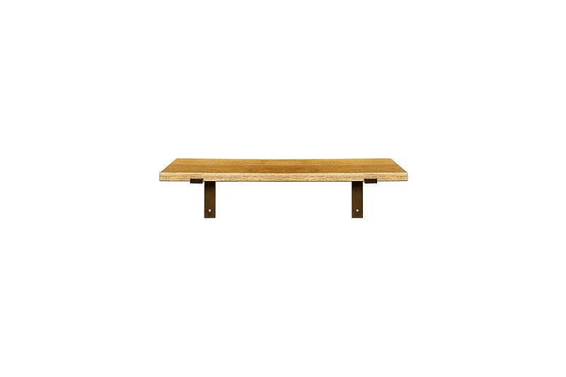 Japhali Mango Wood And Iron Shelf - Medium