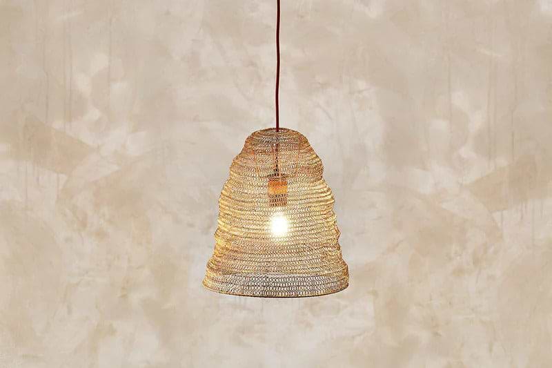 Jatani Wire Lampshade - Antique Brass - Small Oval