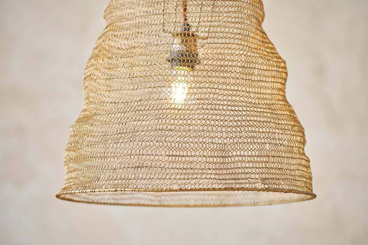 Jatani Wire Lampshade - Antique Brass - Small Oval