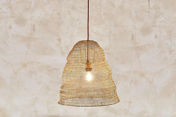 Jatani Wire Lampshade - Antique Brass - Large Oval