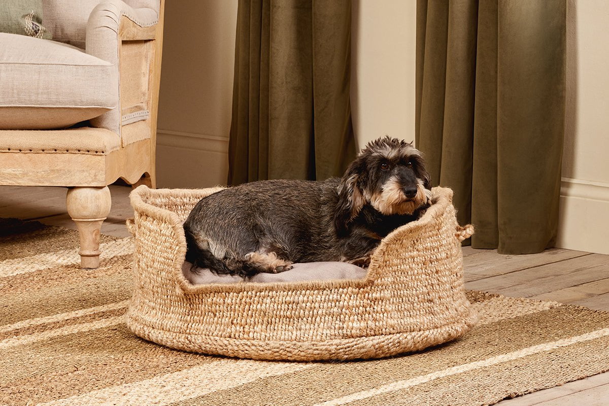 nkuku PET Jaiyuh Hemp Pet Bed - Natural - Small