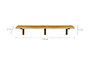 Japhali Mango Wood And Iron Shelf - Long-nkuku