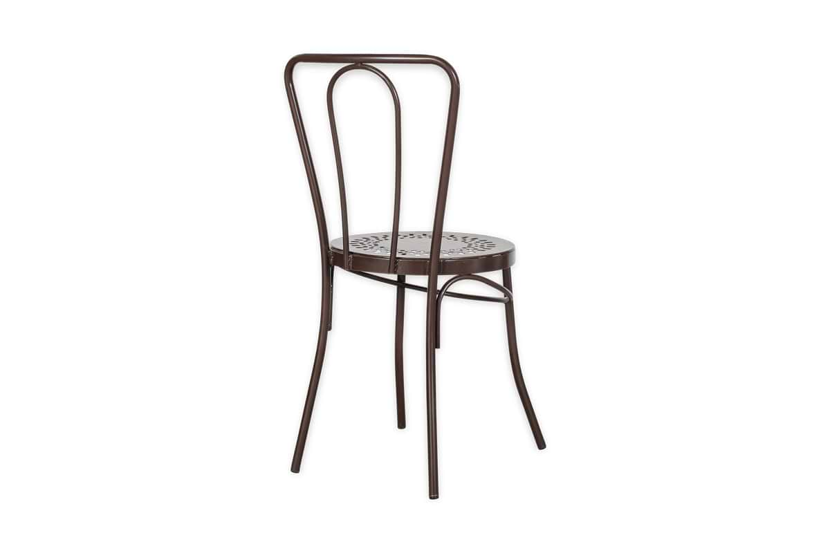 Jeavika Iron Outdoor Bistro Chair - Black-nkuku