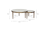 Jiya Iron & Glass Nested Coffee Tables - Brass- nkuku