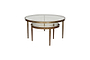 Jiya Iron & Glass Nested Coffee Tables - Brass- nkuku