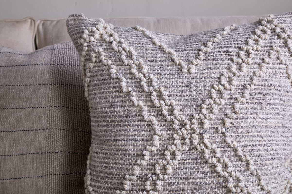 Juliyet Cotton & Wool Cushion Cover - Natural-nkuku