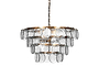 Kagitha Recycled Glass Statement Chandelier - Antique Brass & Clear