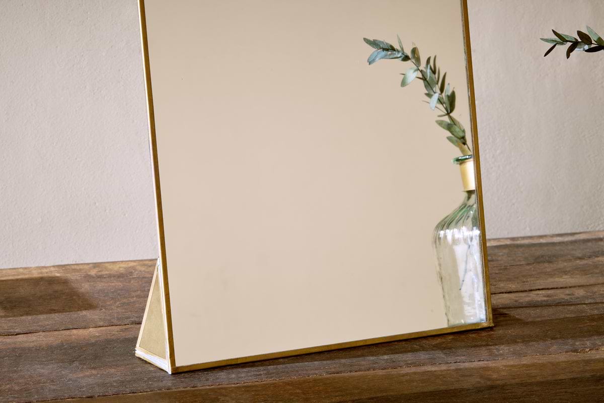Kiko Standing Mirror Antique Brass nkuku