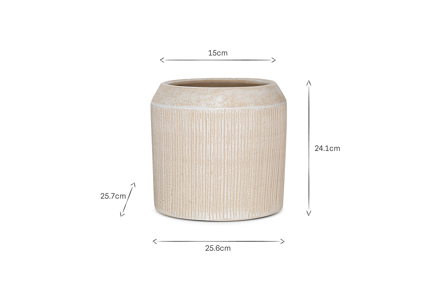 Kubo Ceramic Planter - Cream