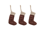 Karru Cotton Velvet Mini Stocking - Rich Mocha - (Set of 3)