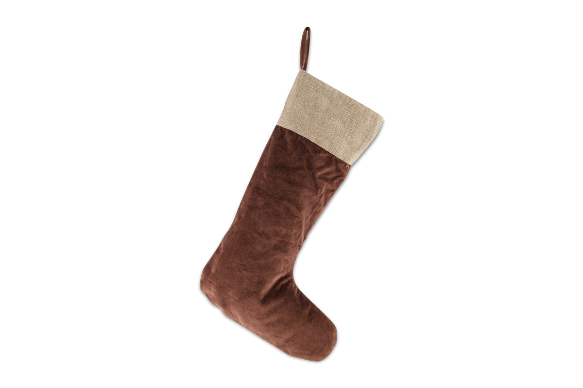 Karru Cotton Velvet Stocking - Rich Mocha