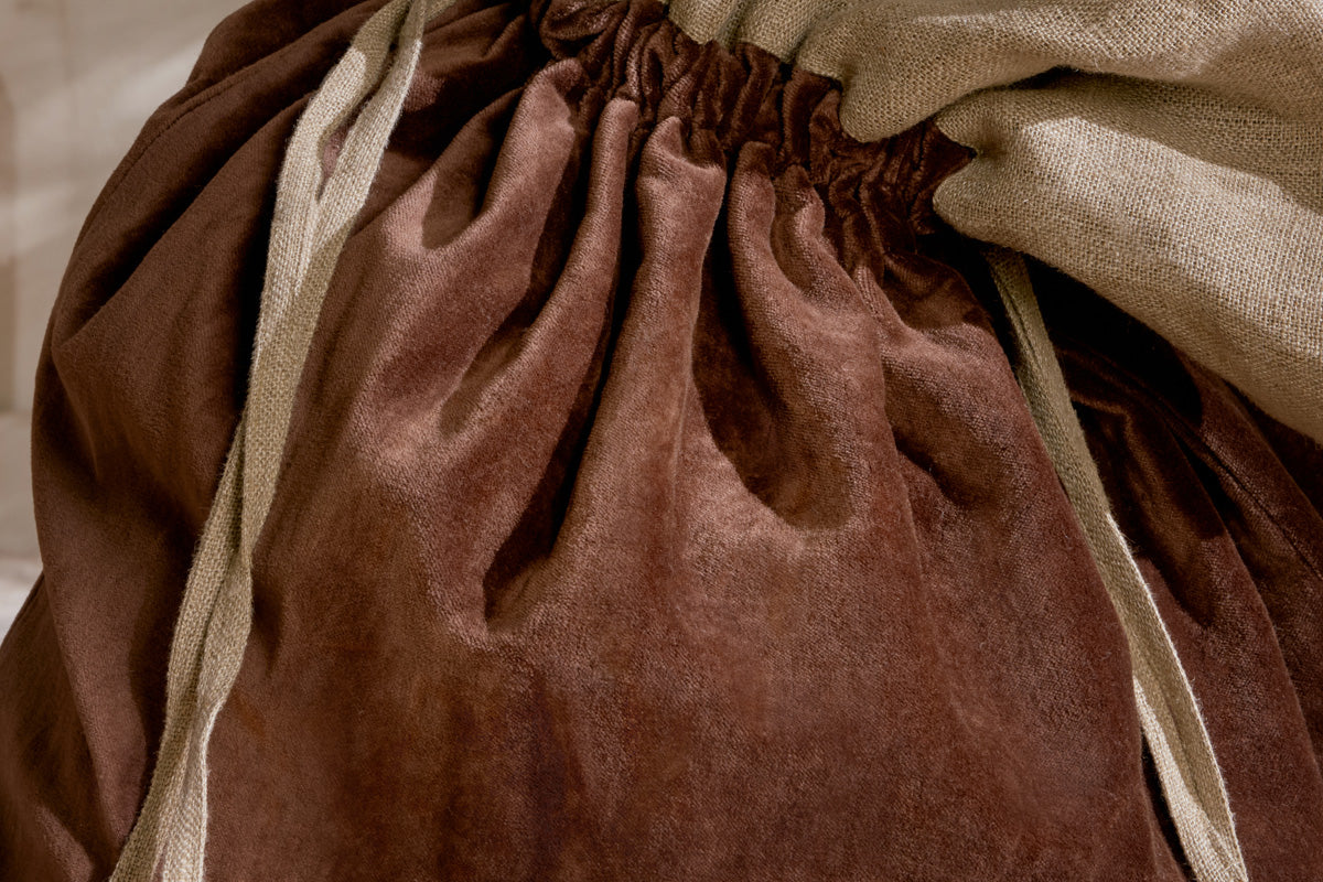 Karru Cotton Velvet Sack - Rich Mocha