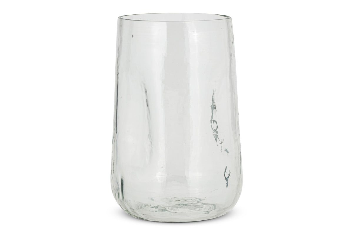 Kotri Recycled Glass Organic Shape Vase - Clear