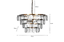 Kagitha Recycled Glass Statement Chandelier - Antique Brass & Clear-nkuku