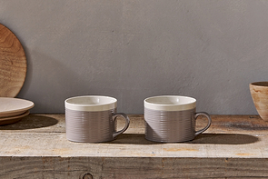 Kai Mugs - Grey (Set of 2)-nkuku