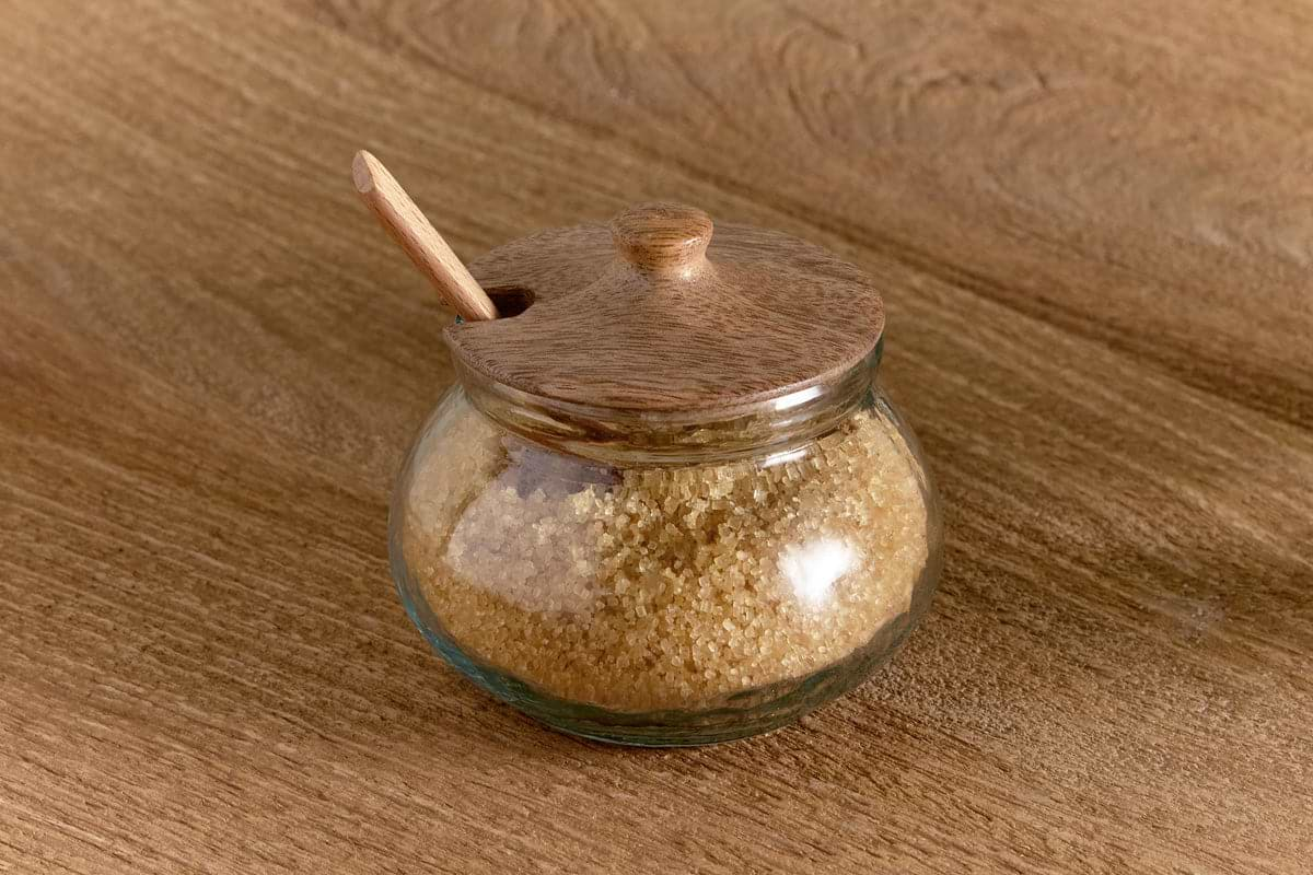 Kali Round Storage Jar - Natural & Clear-nkuku