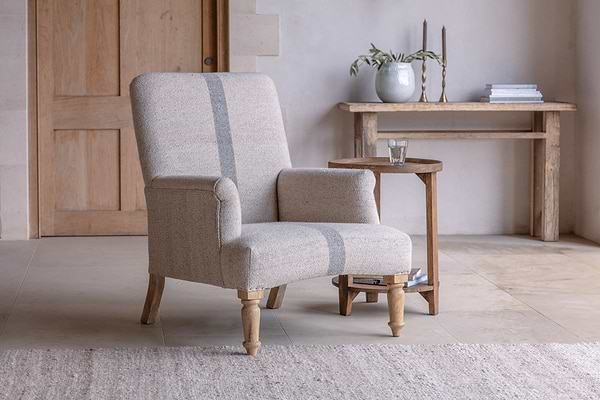 Kallu Wool & Cotton Occasional Chair - Natural-nkuku