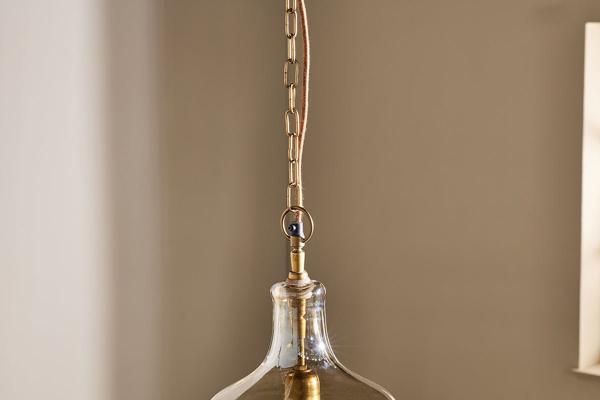 Kalsi Recycled Glass Pendant Light - Lustre - Large-nkuku