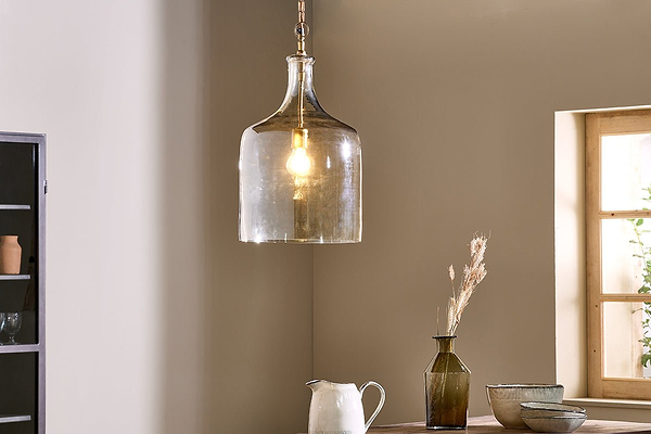 Kalsi Recycled Glass Pendant Light - Lustre - Large-nkuku