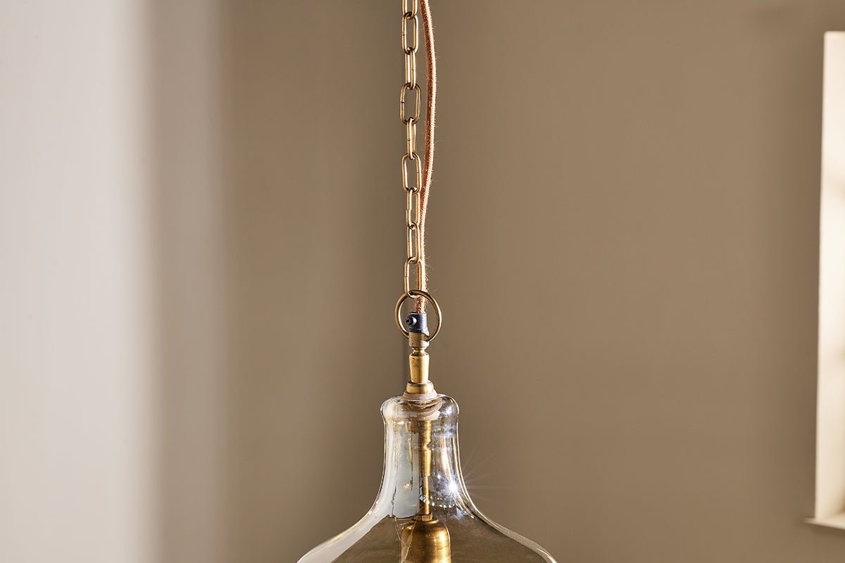 Kalsi Recycled Glass Pendant Light - Lustre - Small-nkuku