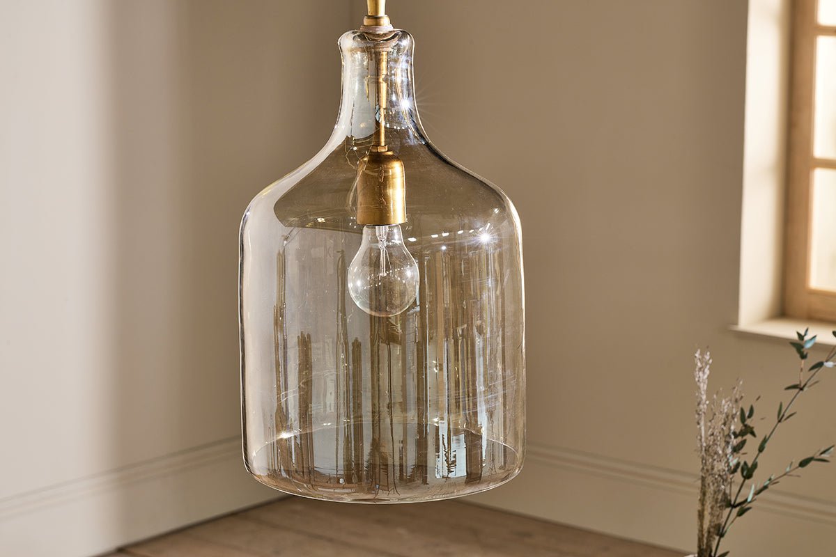 Kalsi Recycled Glass Pendant Light - Lustre - Small-nkuku