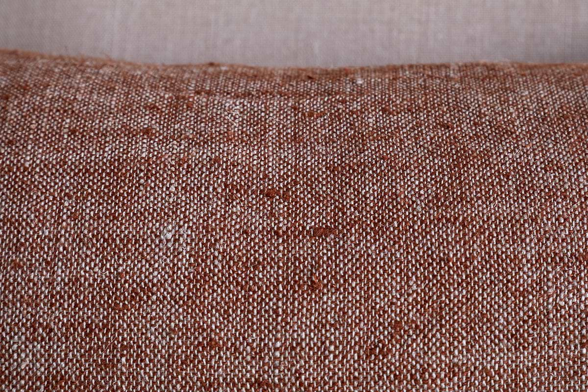 Kana Linen Cushion Cover - Rust-nkuku