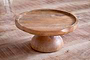 Kannati Mango Wood & Glass Cheese Stand - Clear-nkuku