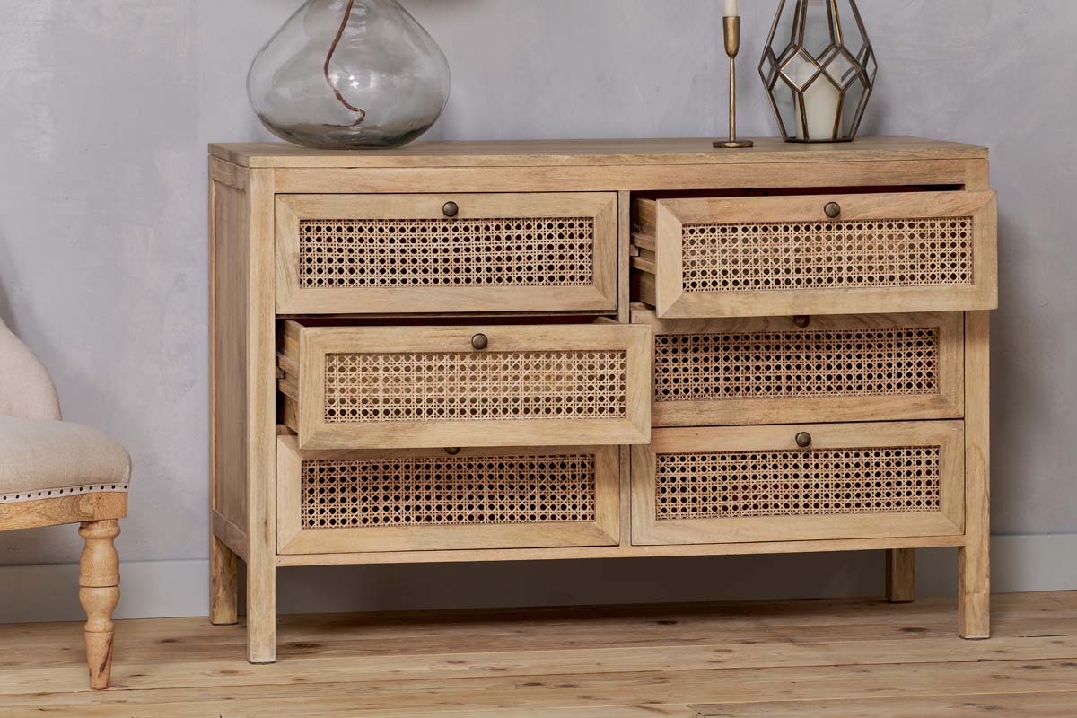 Kanz Mango Wood Chest Of Drawers - Natural-nkuku