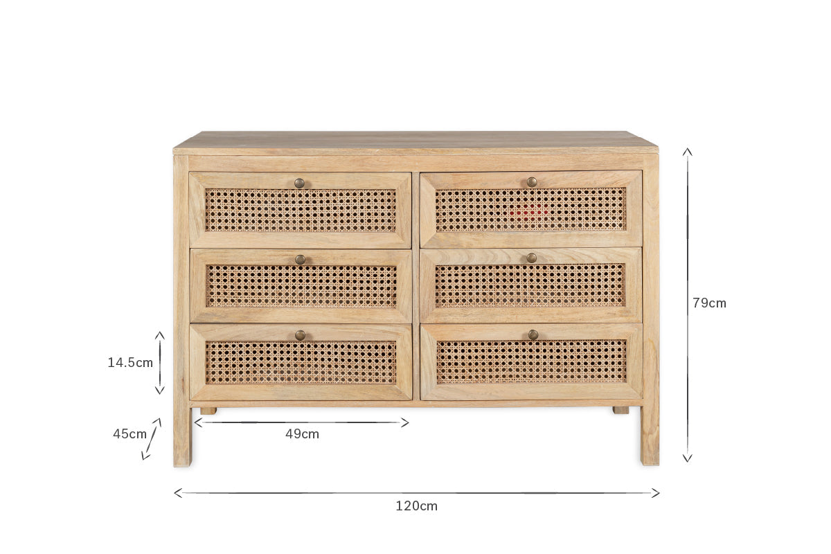 Kanz Mango Wood Chest Of Drawers - Natural-nkuku