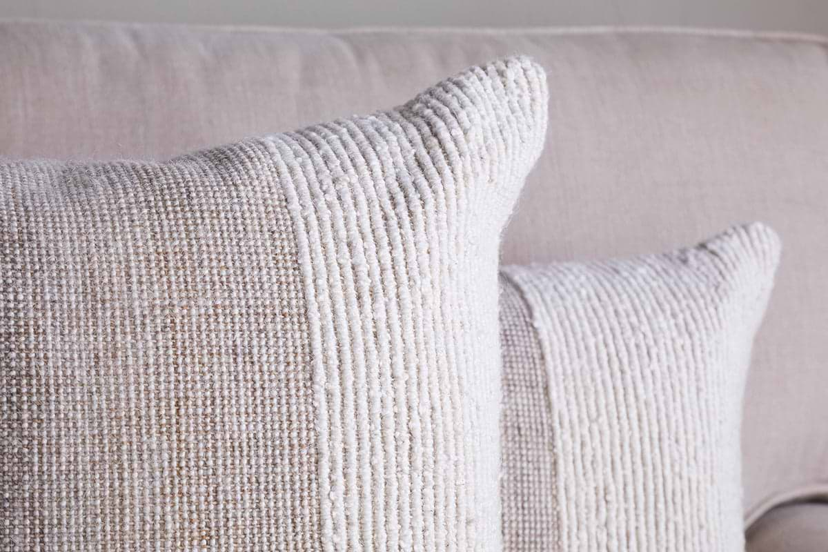 Karaya Cotton & Wool Cushion Cover - Natural-nkuku