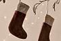 Karru Cotton Velvet Mini Stocking - Rich Mocha - (Set of 3)-nkuku