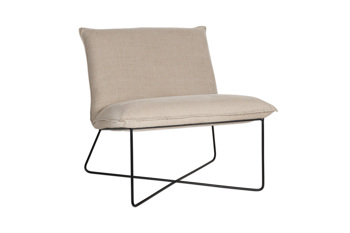 Kashvi Oversized Linen Lounger - Natural- nkuku