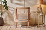 Kaziria Cane & Linen Armchair - Natural- nkuku