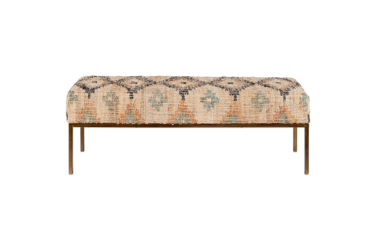 Kesu Kilim & Iron Bench-nkuku